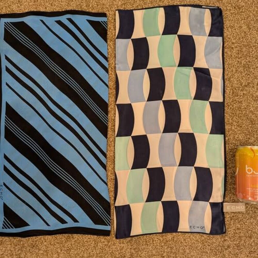 Silk Square Scarves (Blue Lot)